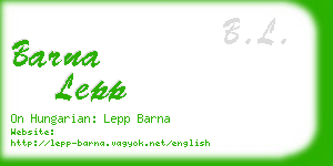 barna lepp business card